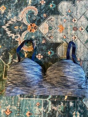 No Boundaries Blue Space-Dye Bra